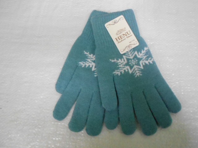   перчатки жен. шерсть снежинки