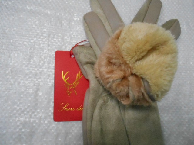   перчатки жен.1/2 натур.кожа