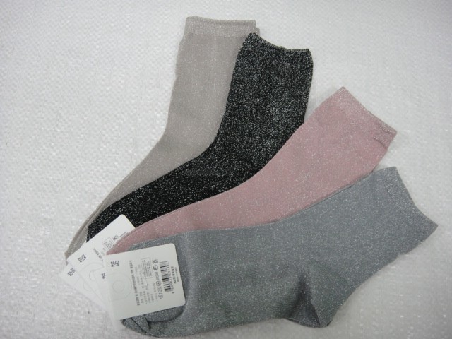  Носки жен. с люрексом