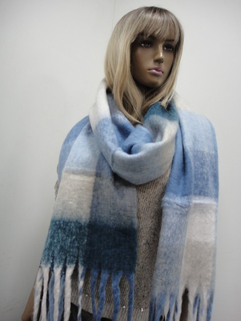  Клетка шарф шерсть