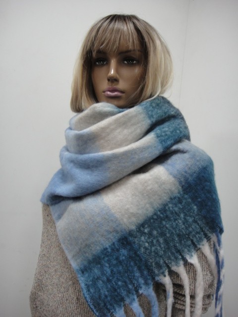  Клетка шарф шерсть