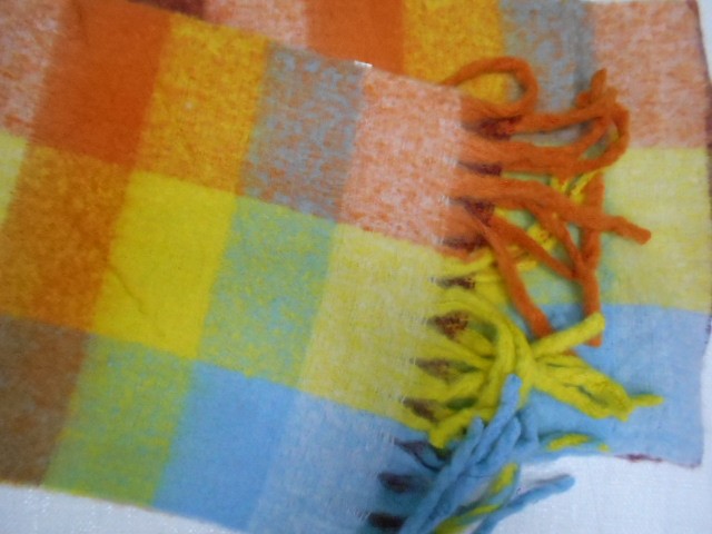  Клетка шарф шерсть