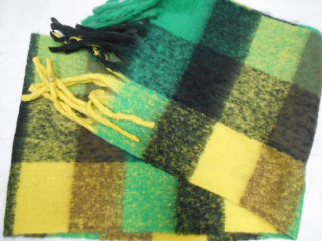  Клетка шарф шерсть