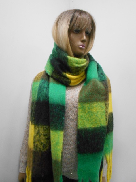  Клетка шарф шерсть