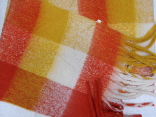  Клетка шарф шерсть