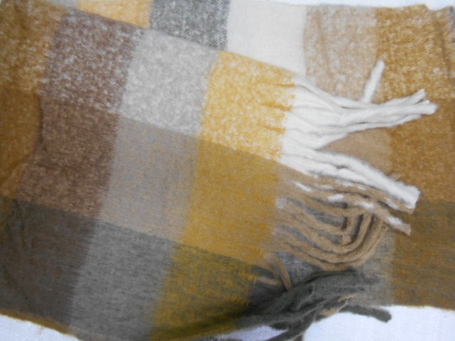  Клетка шарф шерсть