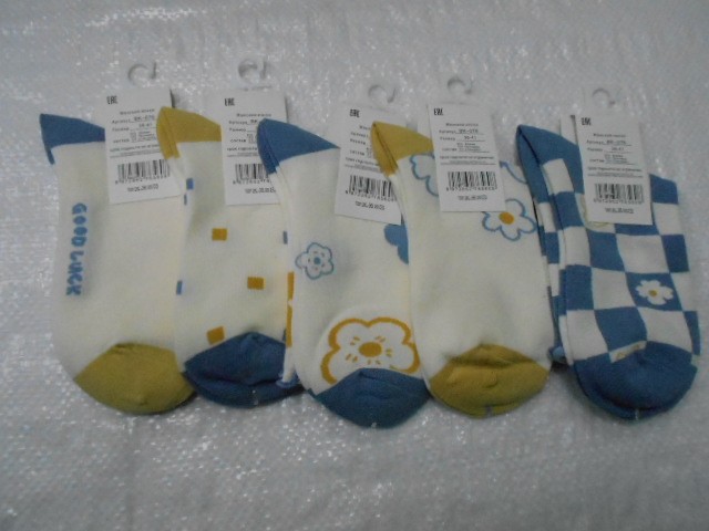  Носки жен.  цветы