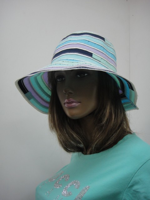  Шляпа крупная полоска 