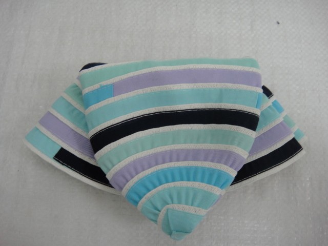  Шляпа крупная полоска 