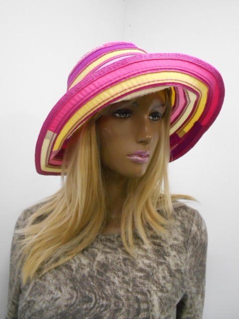  Шляпа крупная полоска 