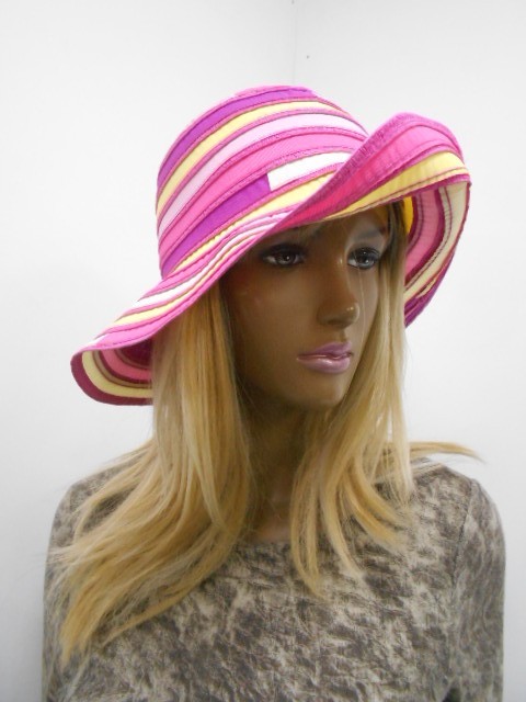  Шляпа крупная полоска 