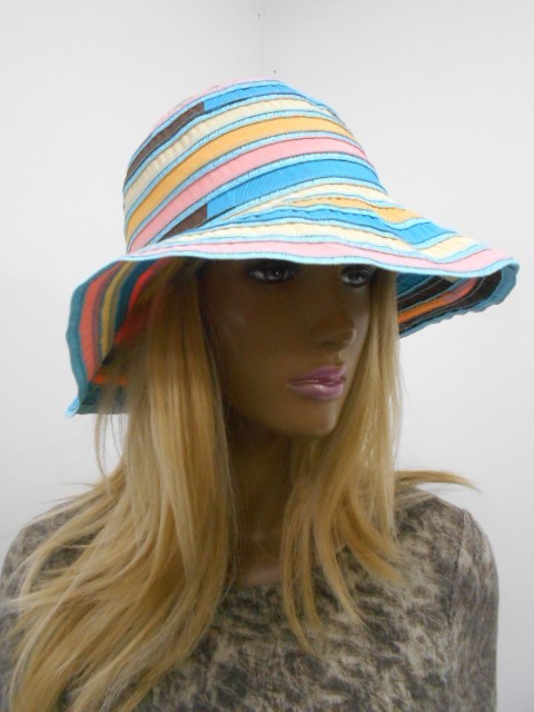  Шляпа крупная полоска 