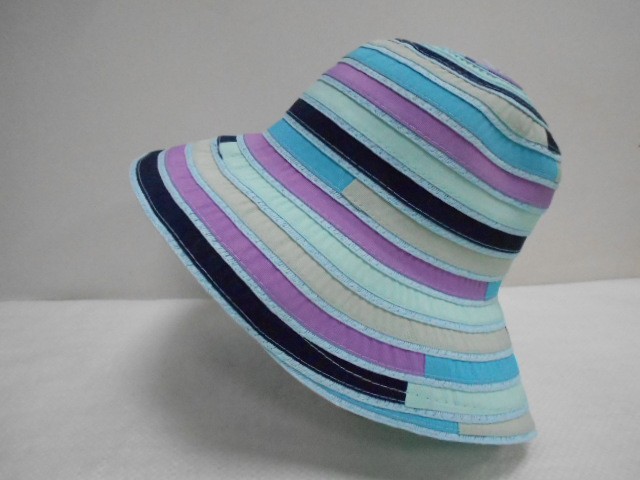  Шляпа крупная полоска 