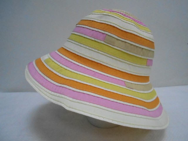  Шляпа крупная полоска 