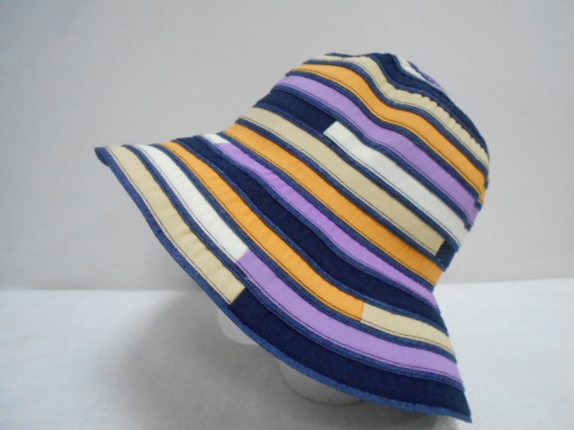  Шляпа крупная полоска 
