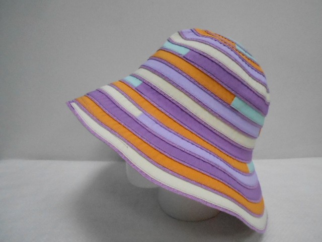  Шляпа крупная полоска 