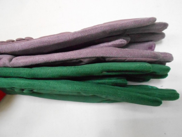   перчатки жен. плащёвка+под замшу 