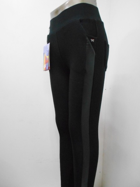  Леггинсы кож.лампасы