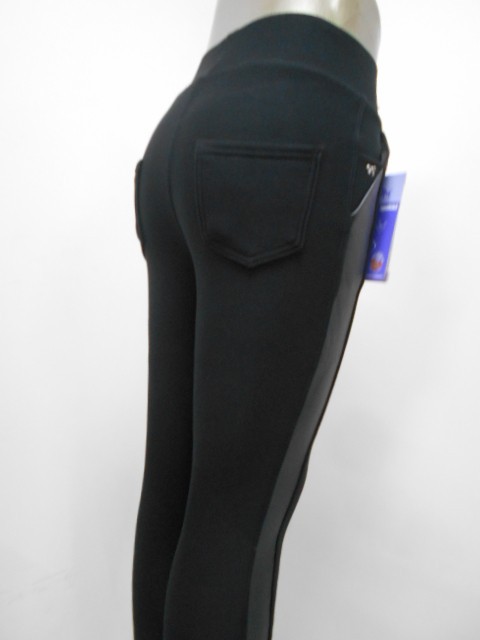  Леггинсы кож.лампасы