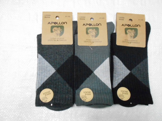  носки муж. меринос