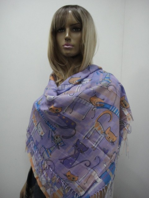  Кошки+клетка платок