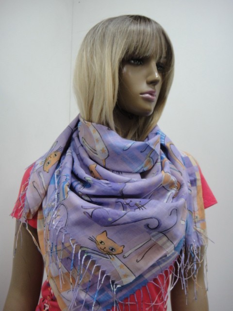  Кошки+клетка платок