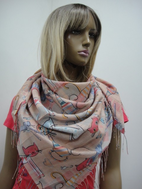  Кошки+клетка платок