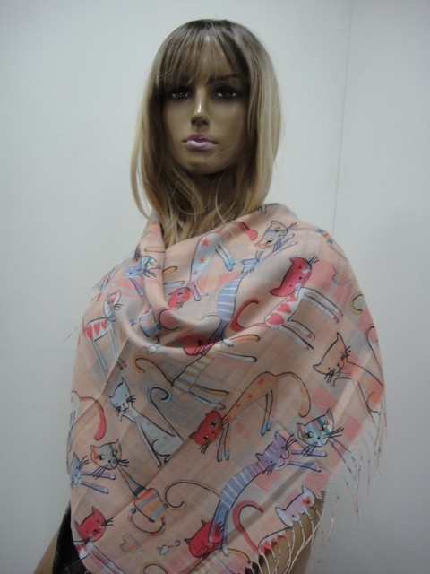  Кошки+клетка платок