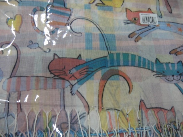  Кошки+клетка платок