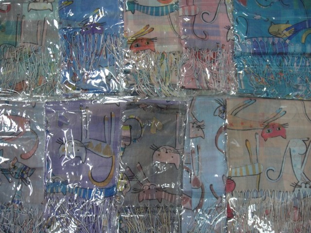  Кошки+клетка платок