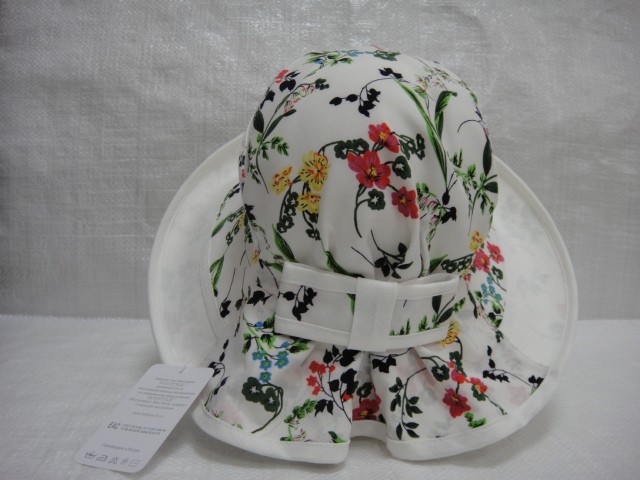  Шляпа лён цветы