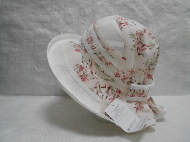  Шляпа лён цветы