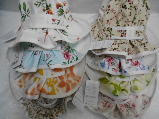  Шляпа лён цветы