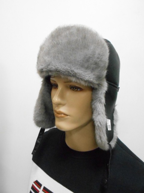  Ушанка муж. кожа+мех