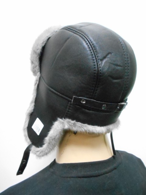  Ушанка муж. кожа+мех