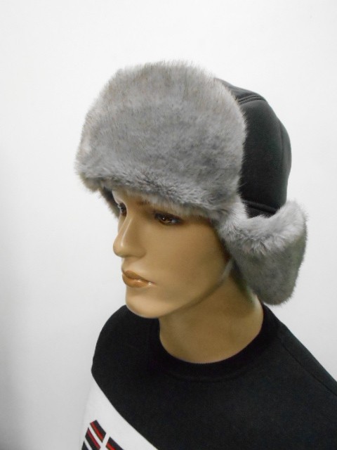  Ушанка муж. кожа+мех