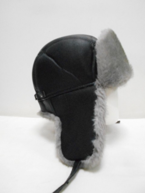  Ушанка муж. кожа+мех