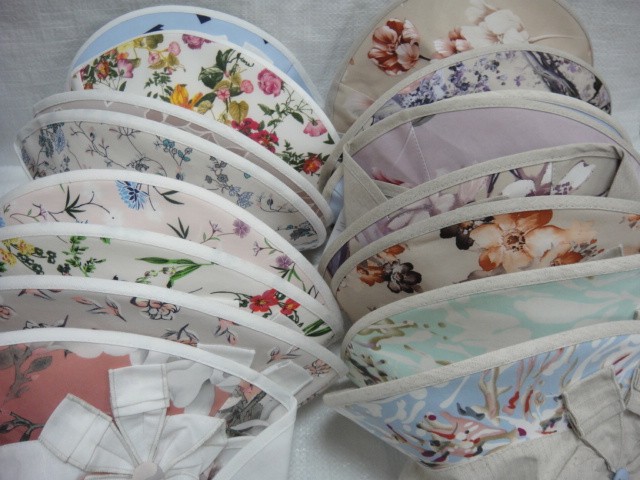  Шляпа лён цветы