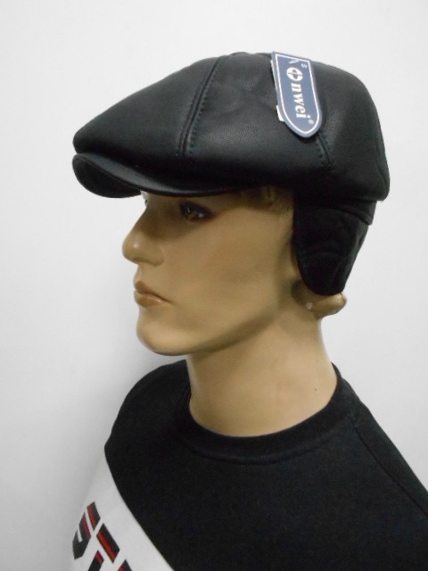  Кепка муж. кожа