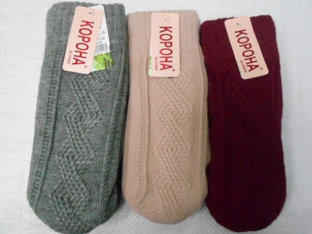  Варежки жен. косичка