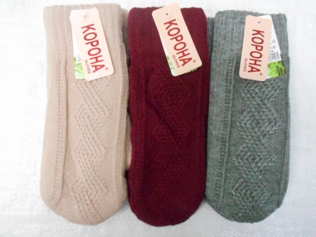  Варежки жен. косичка