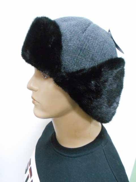  Ушанка муж. коттон+шерсть