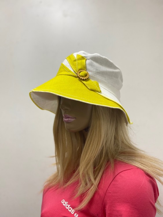  Панама лён 2-х цвет