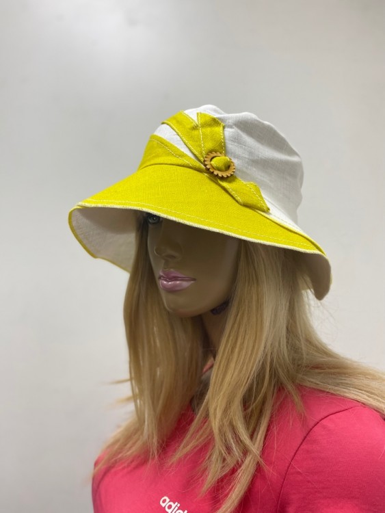  Панама лён 2-х цвет