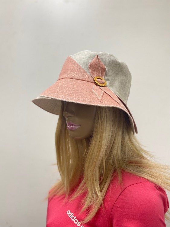  Панама лён 2-х цвет