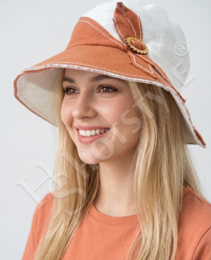  Панама лён 2-х цвет