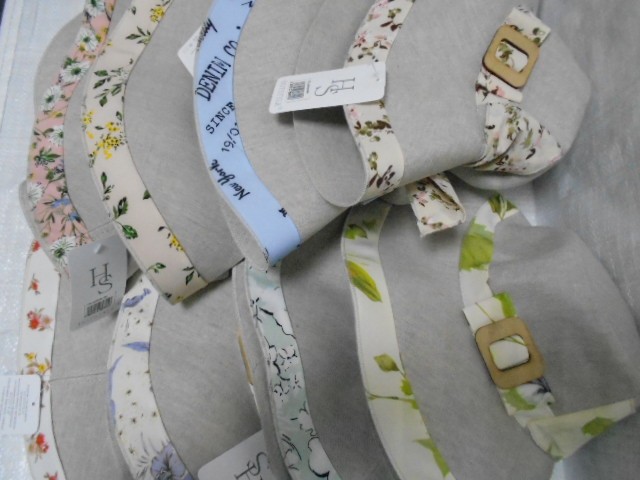  Шляпа лён цветы