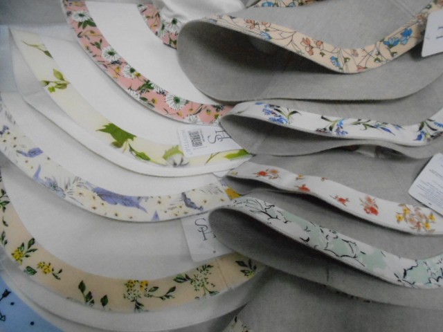  Шляпа лён цветы