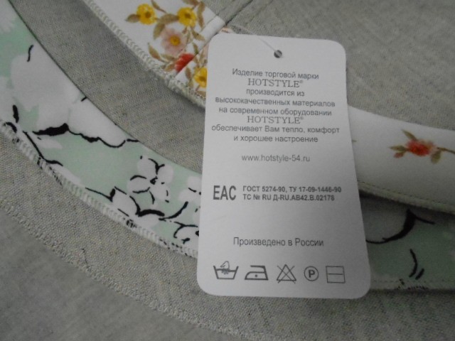  Шляпа лён цветы