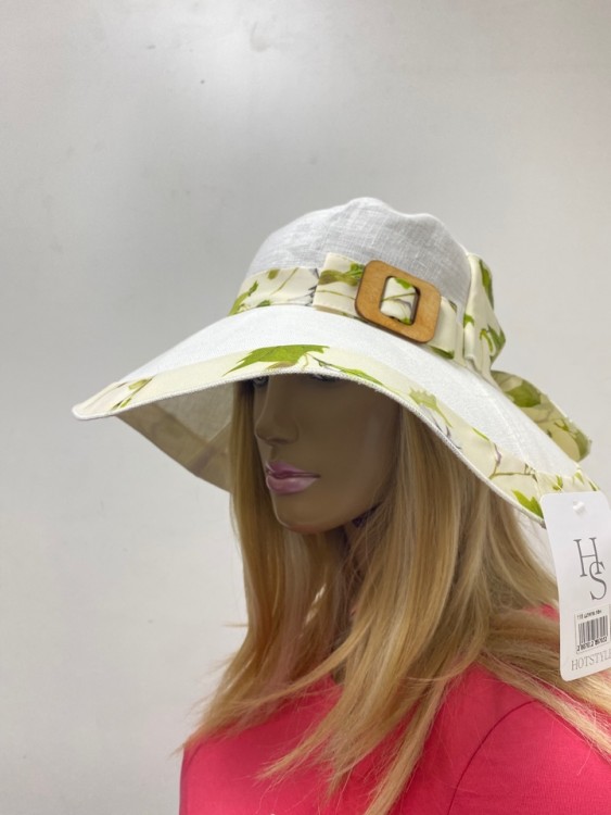 Шляпа лён цветы  Шляпа лён цветы